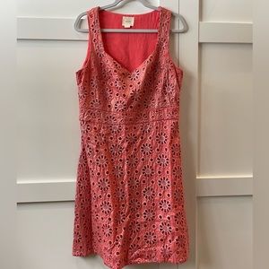 Maeve coral/silver summer dress